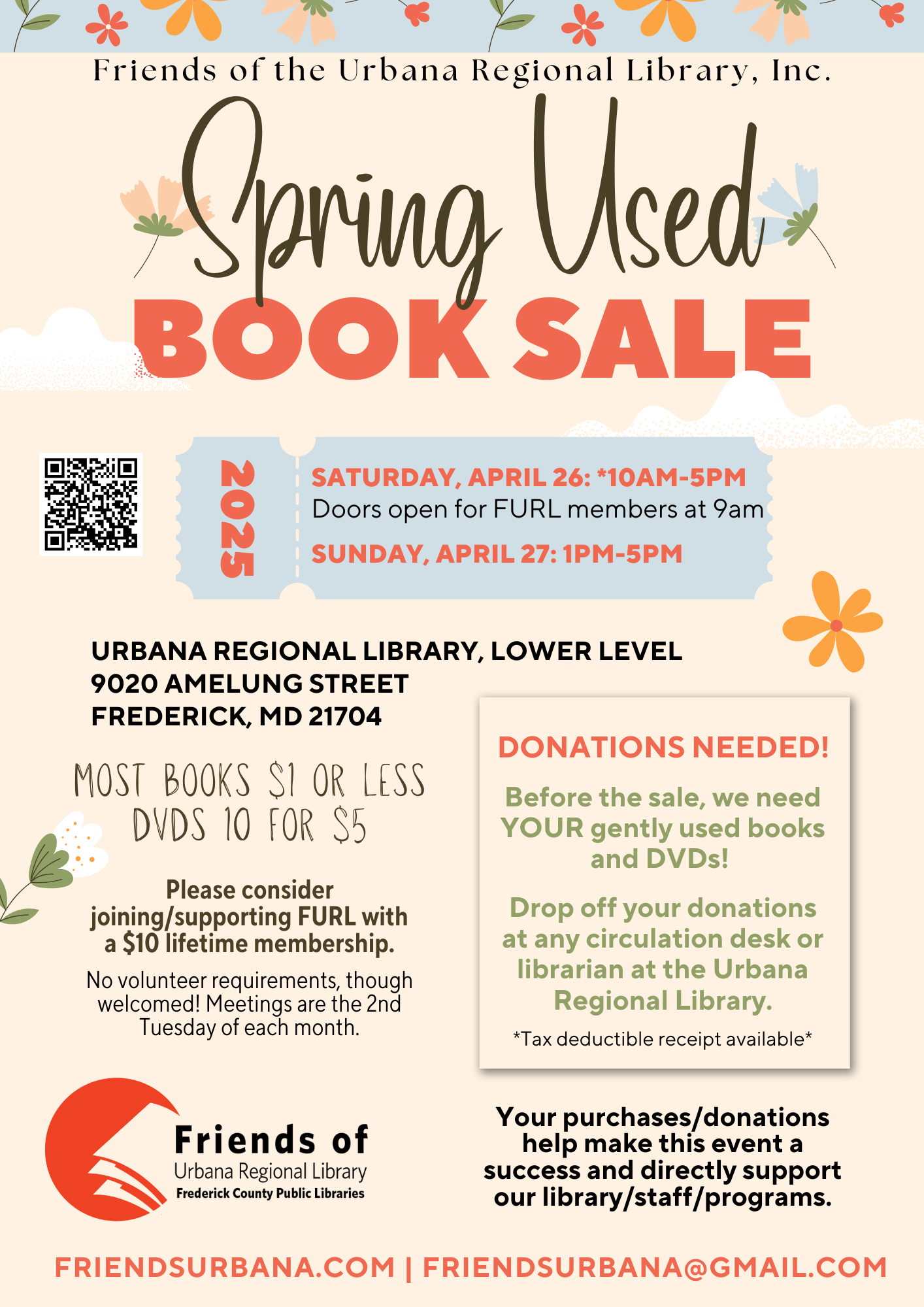 Spring Used Book Sale 2025 — Friends of The Urbana Regional